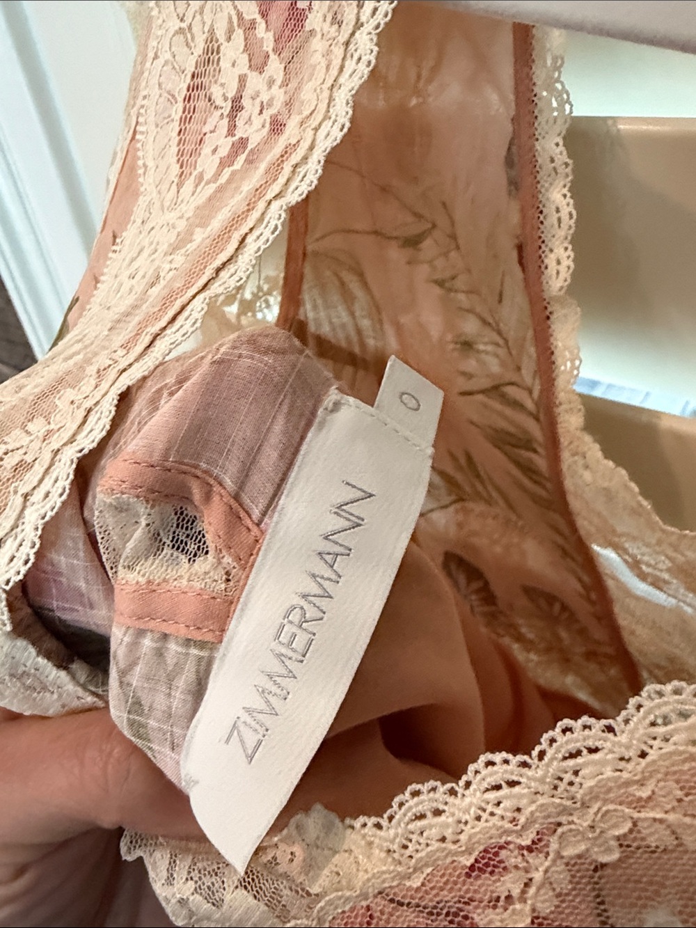 Zimmermann Lace Trim Pink Peach Slip - Picture 2 of 9